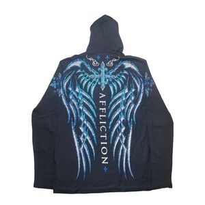 Affliction lightweight thermal long sleeve sweatshirt